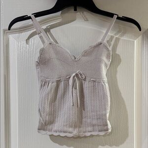 Wilfred Light Lilac Textured Knit Tank Top Small‎